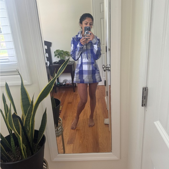 Lululemon checkered wind breaker (royal blue/purple/white) size 6 - Picture 5 of 5